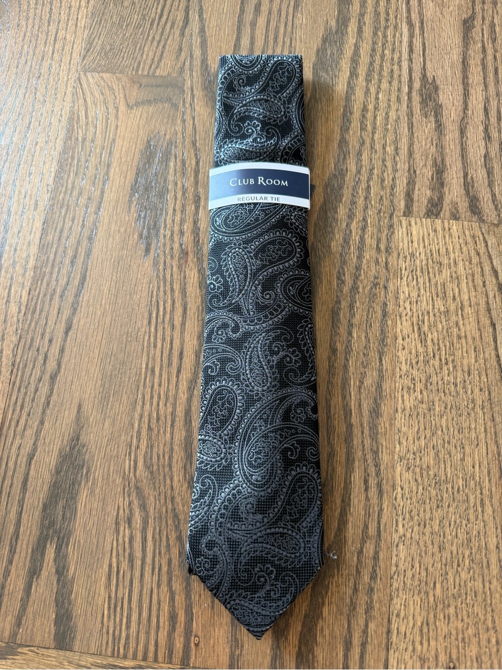 NWT Club Room Black Classic Paisley Men's Tie